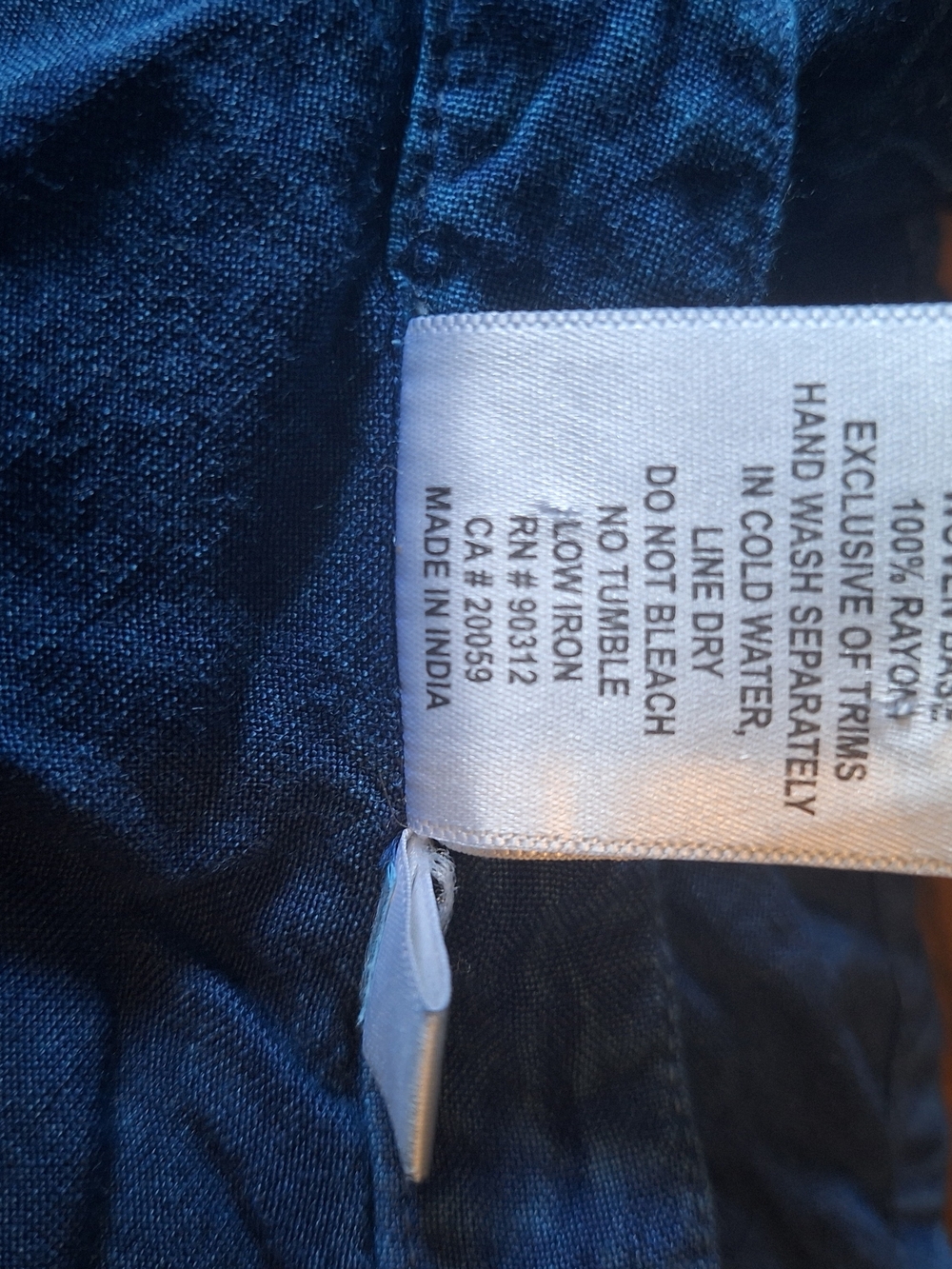 Parsley & Sage Indigo Button-Front Tunic Shirt - Picture 5 of 6